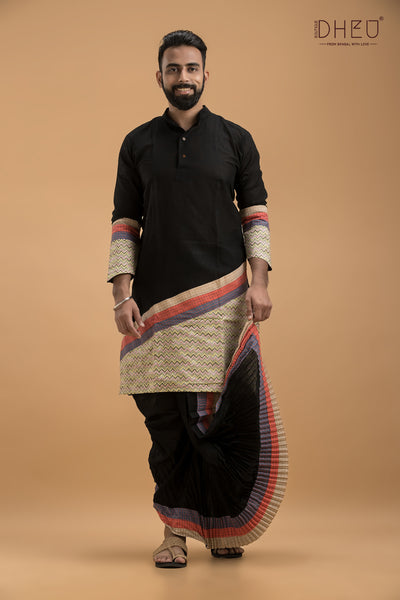 Dheu Exclusive Designer Kurta & Dhoti(Optional) Set