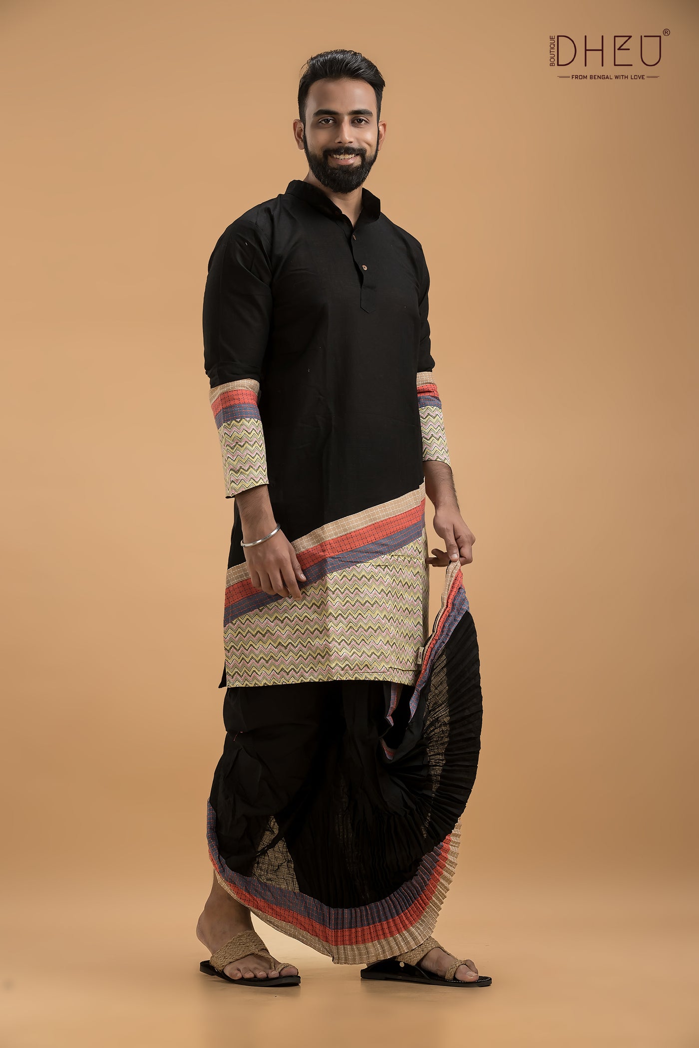 Dheu Exclusive Designer Kurta & Dhoti(Optional) Set