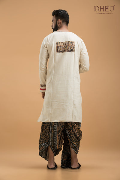 Dheu Exclusive Designer Kurta & Dhoti(Optional) Set