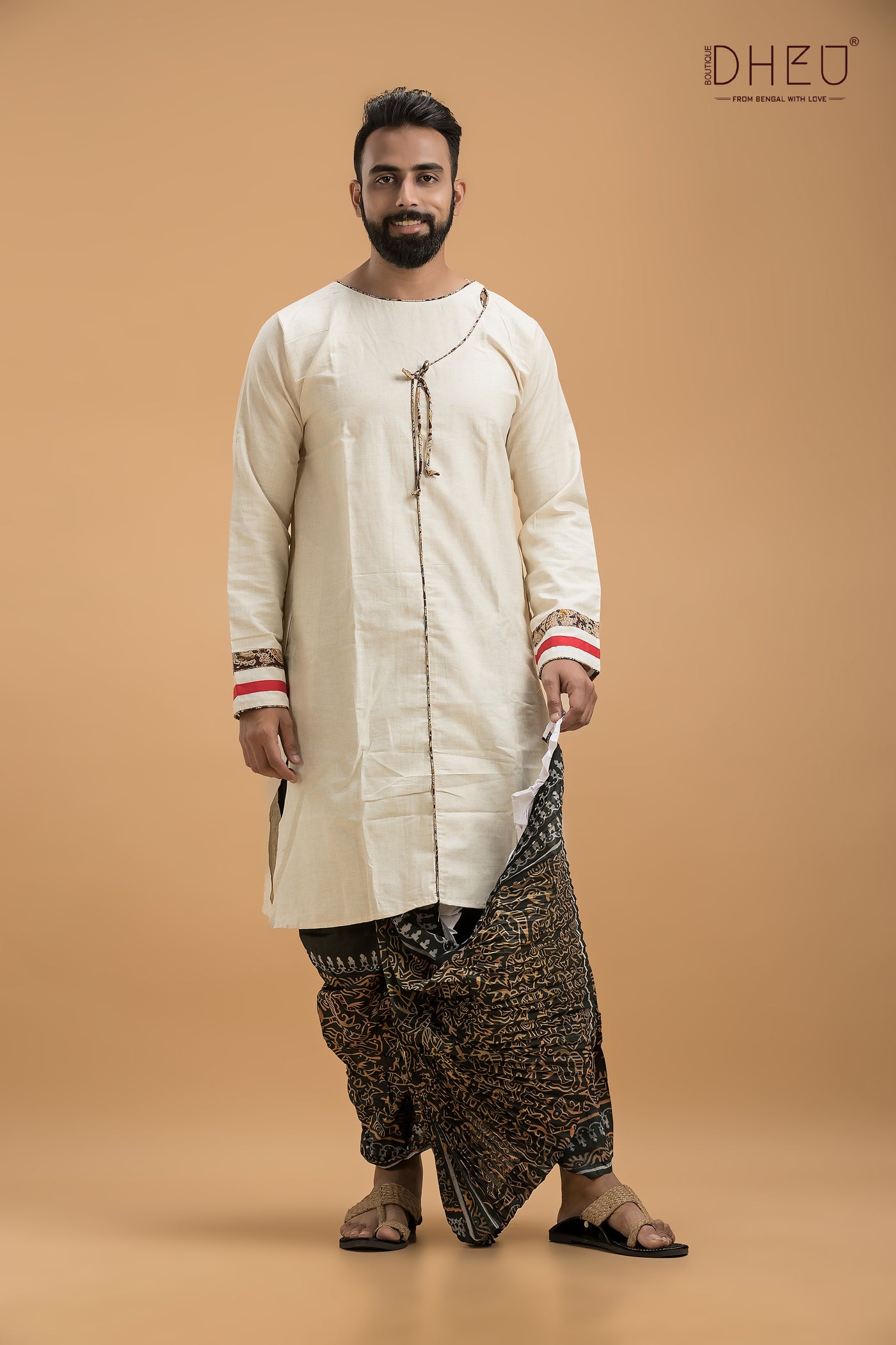 Dheu Exclusive Designer Kurta & Dhoti(Optional) Set