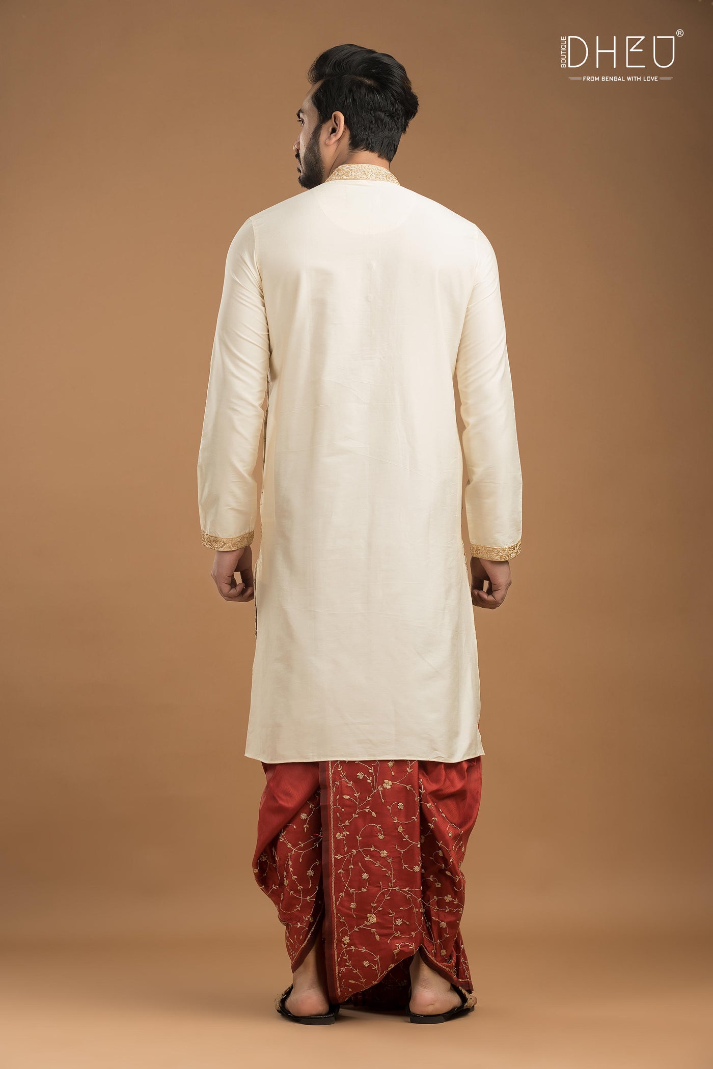 Exclusive Katan Silk Kurta & Dhoti(Optional) Set