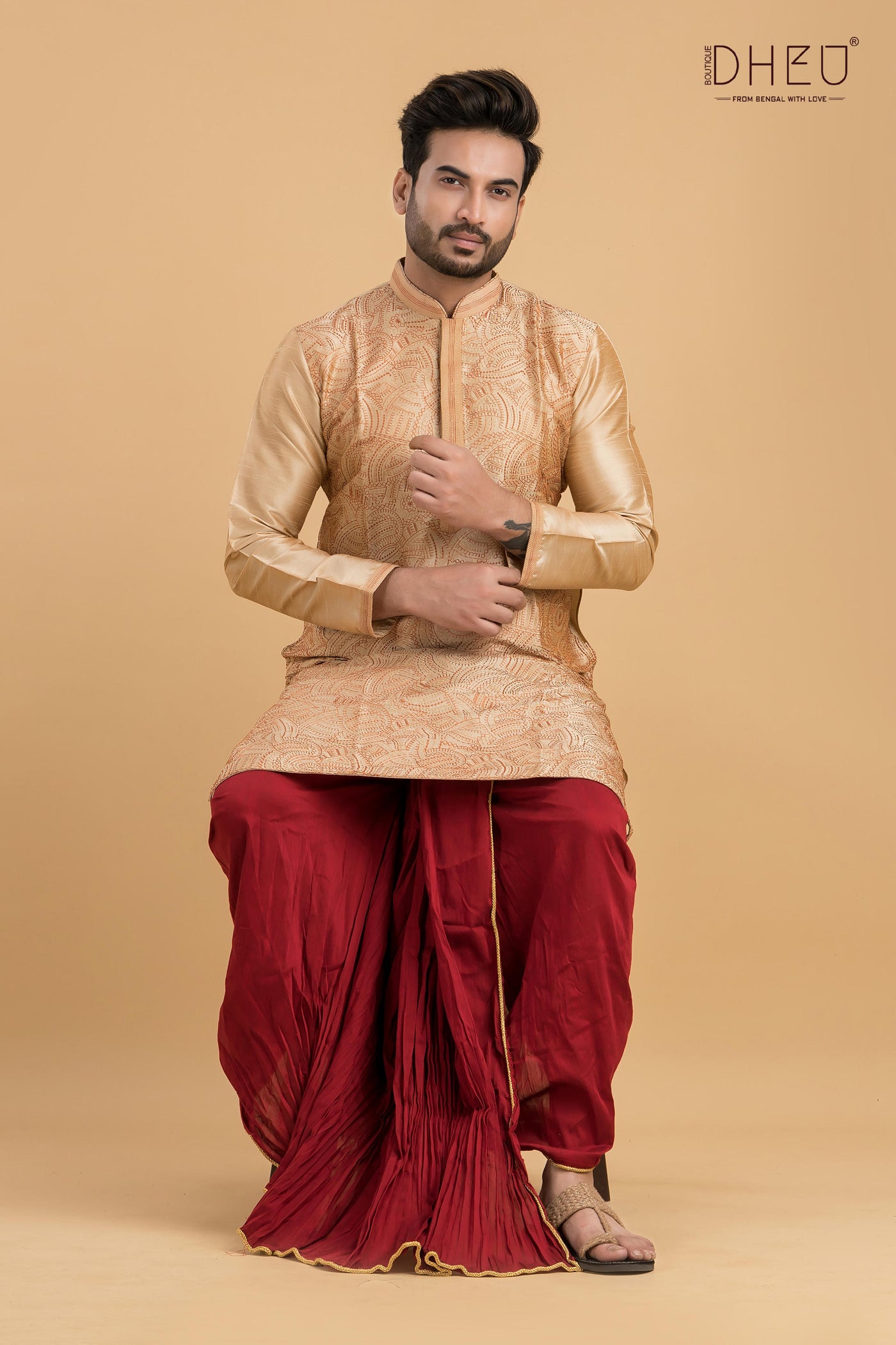 Music Master- Designer Kurta & Dhoti(Optional) Set