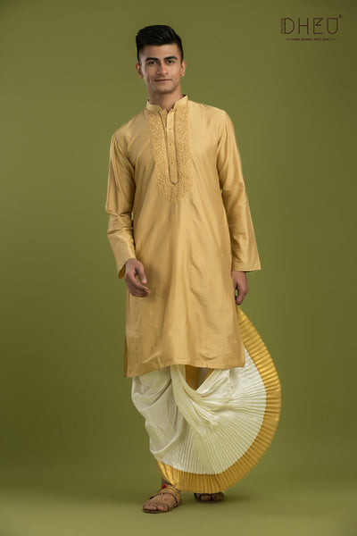 Exclusive Wedding Kurta & Dhoti(Optional) Set