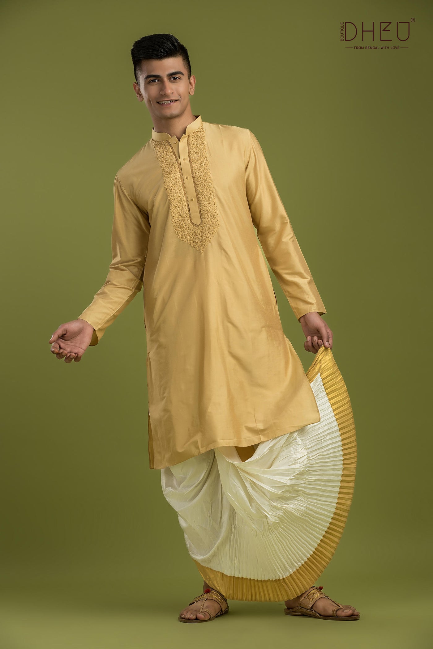 Exclusive Wedding Kurta & Dhoti(Optional) Set