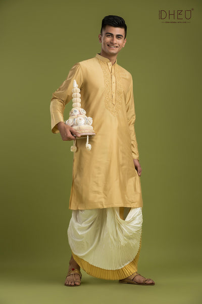 Exclusive Wedding Kurta & Dhoti(Optional) Set