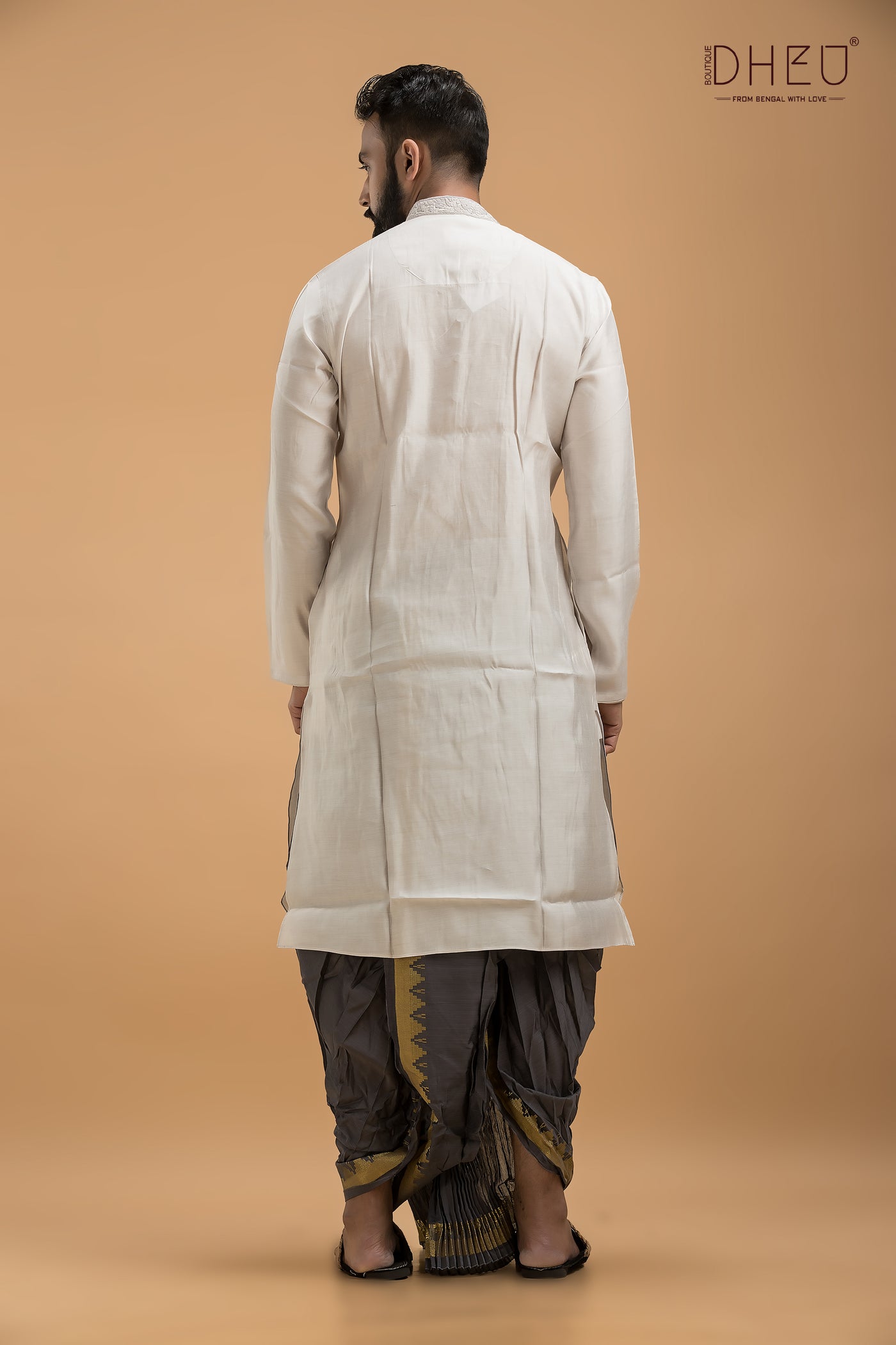 Dheu Designer Silk Kurta & Dhoti(Optional) Set