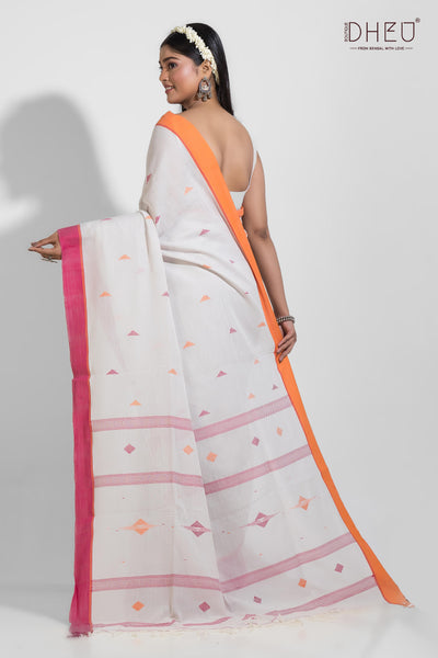 Peena - Pure Khadi Jamdani Cotton Saree