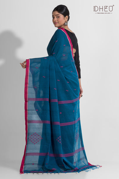 Pure Khadi Jamdani Buti Saree