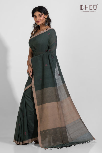 Konya - Pure Khadi Jamdani Cotton Saree