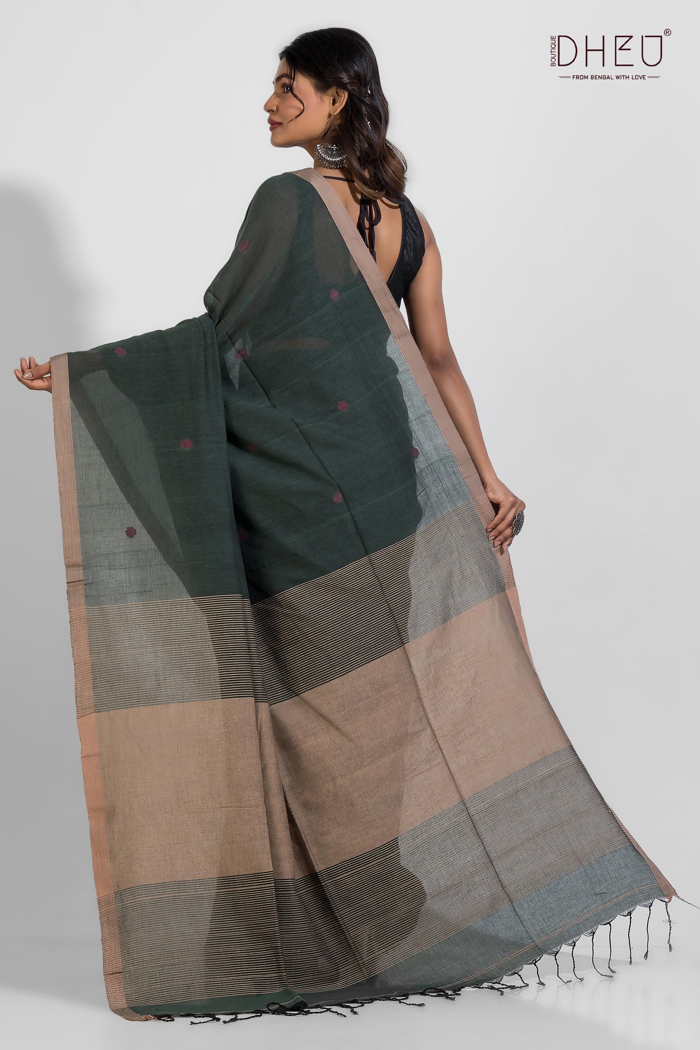 Konya - Pure Khadi Jamdani Cotton Saree