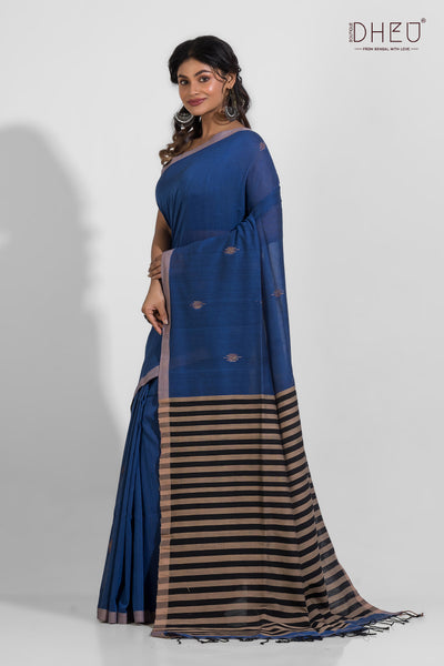 Periyar - Pure Khadi Jamdani Cotton Saree