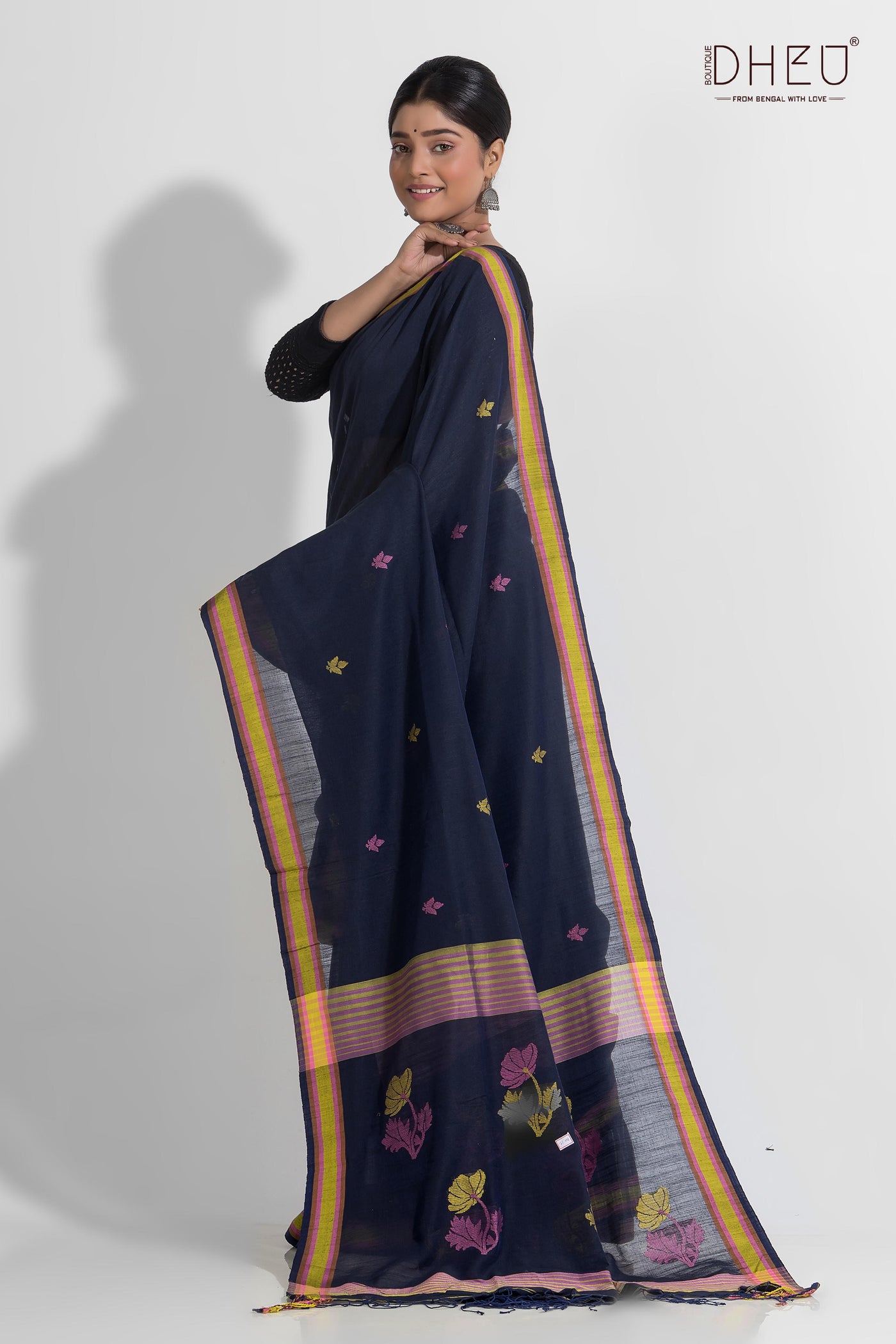 Aachal - Pure Khadi Tangail Cotton Saree