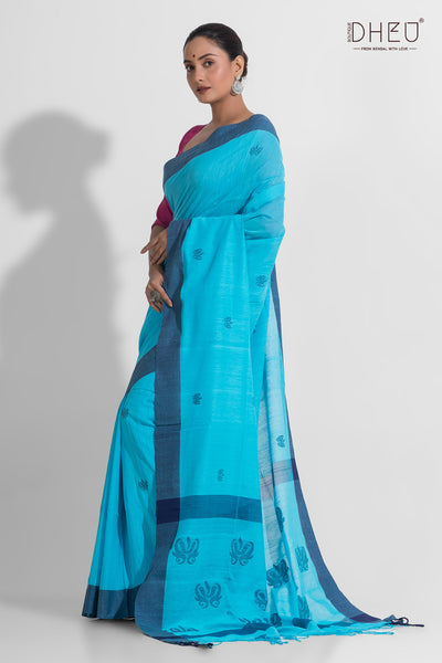 Pure Khadi Tangail Cotton Saree