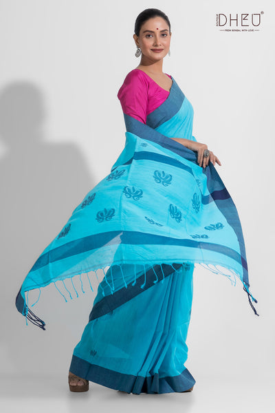 Pure Khadi Tangail Cotton Saree