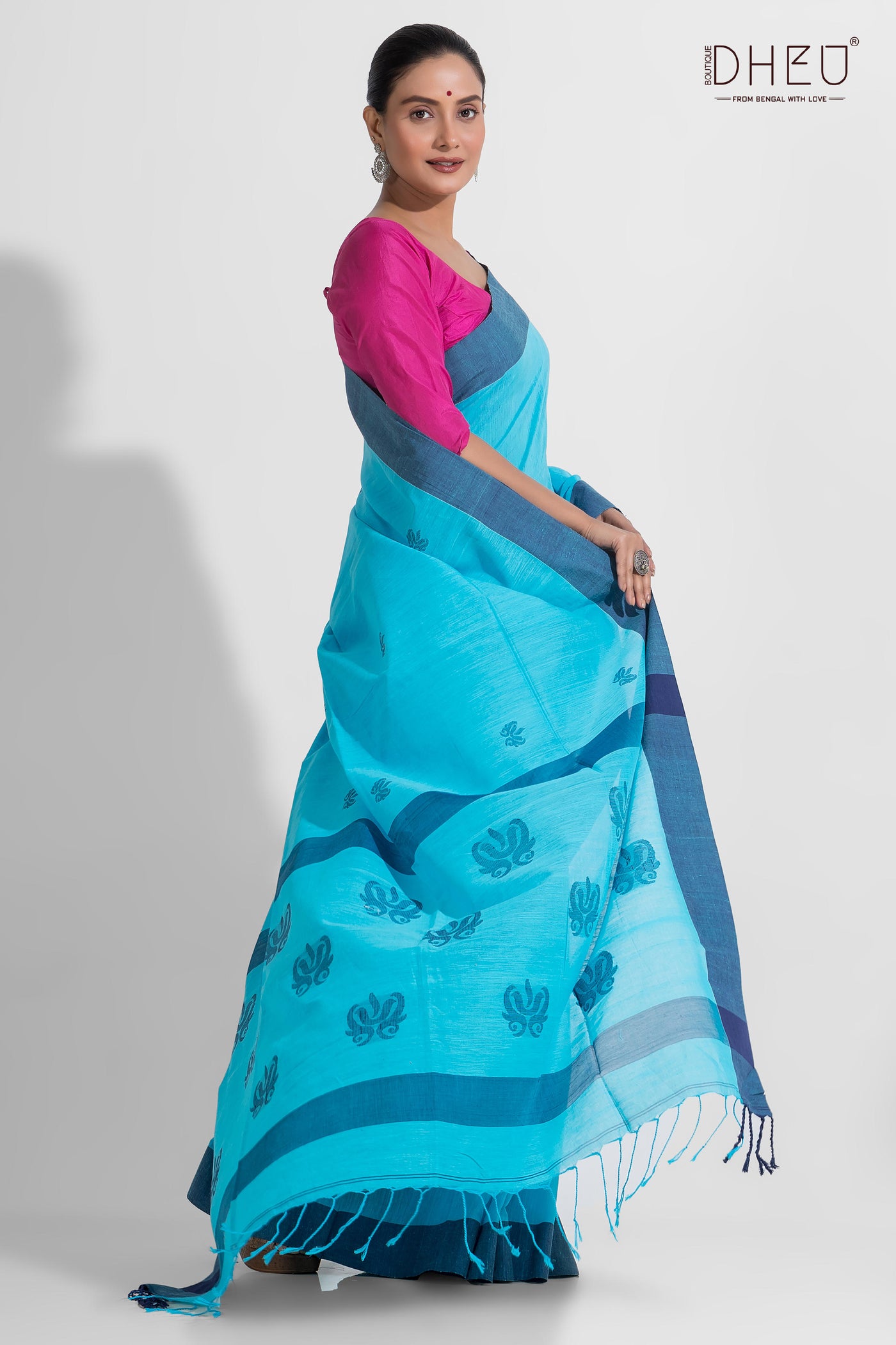 Pure Khadi Tangail Cotton Saree