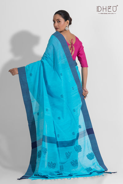 Pure Khadi Tangail Cotton Saree