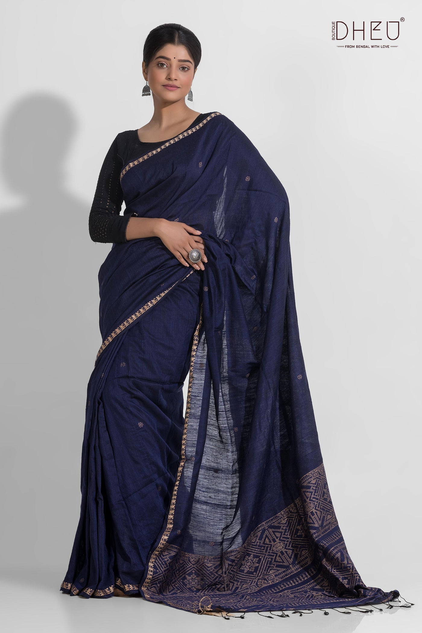 Pure Silk Khadi Matka Saree (Silk Mark Certified)