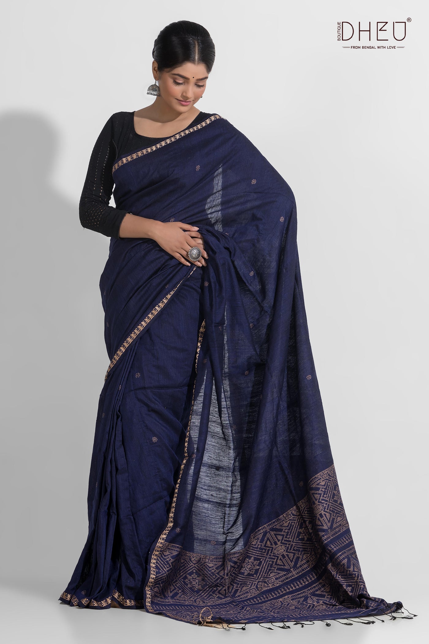 Pure Silk Khadi Matka Saree (Silk Mark Certified)