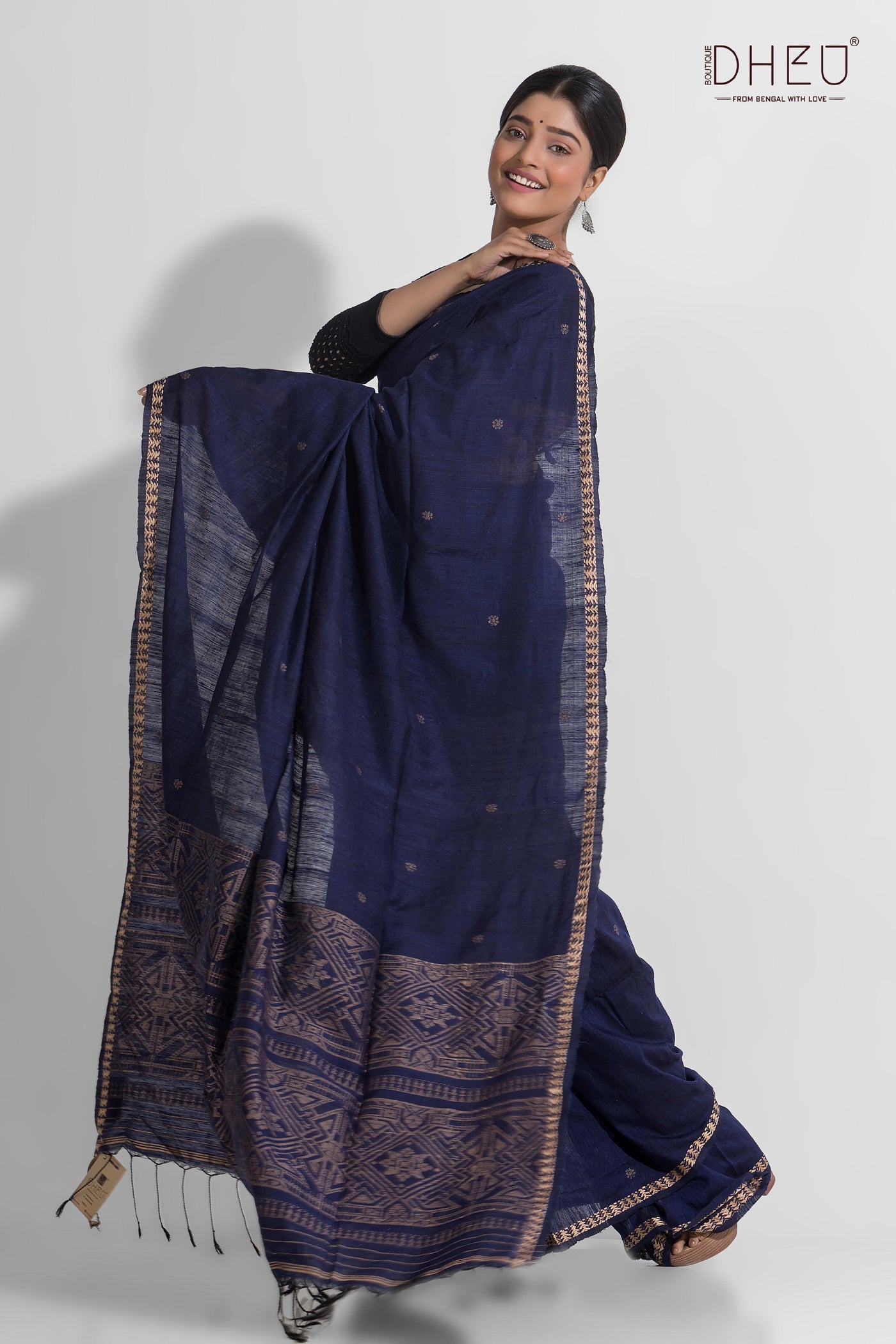 Pure Silk Khadi Matka Saree (Silk Mark Certified)