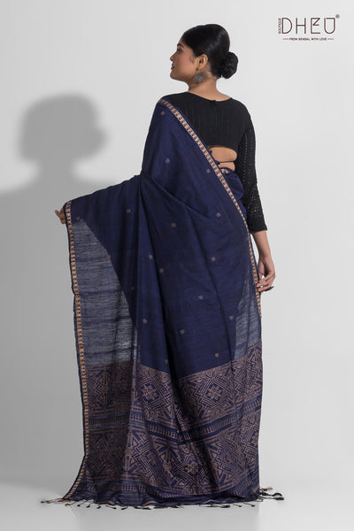 Pure Silk Khadi Matka Saree (Silk Mark Certified)