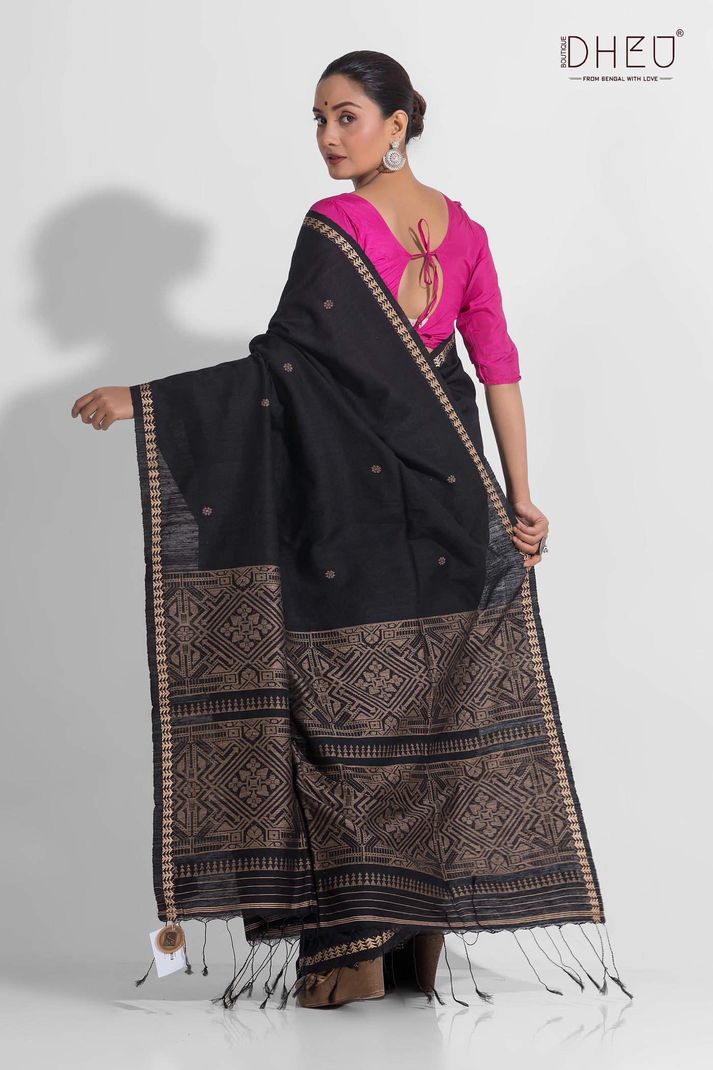 Pure Silk Khadi Matka Saree (Silk Mark Certified)