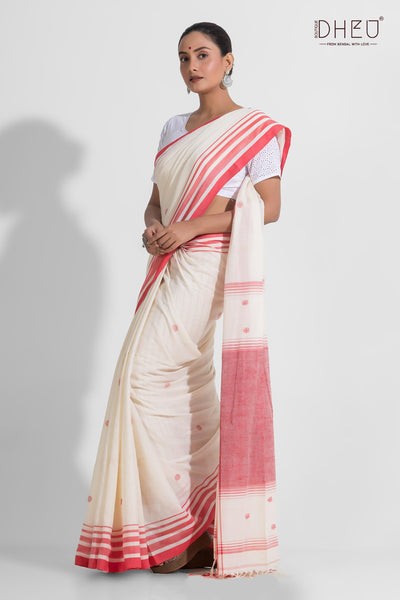 Pure Khadi Cotton Saree