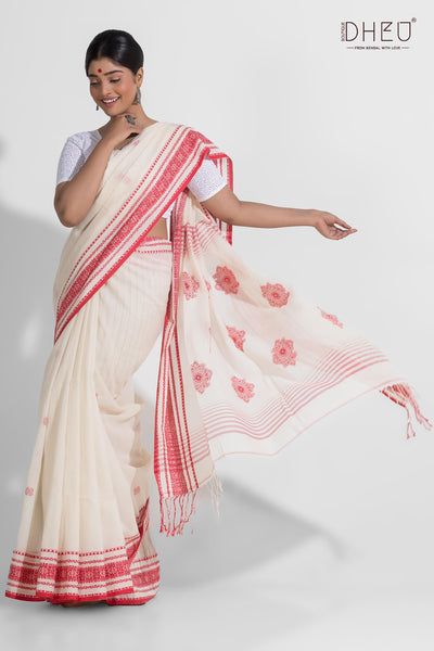 Pure Khadi Cotton Saree