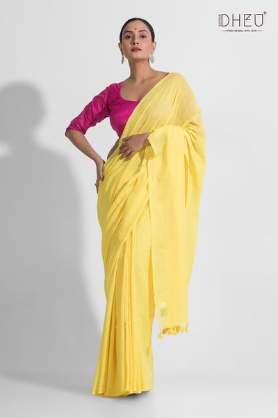 Pure Khadi Molmol Cotton Saree