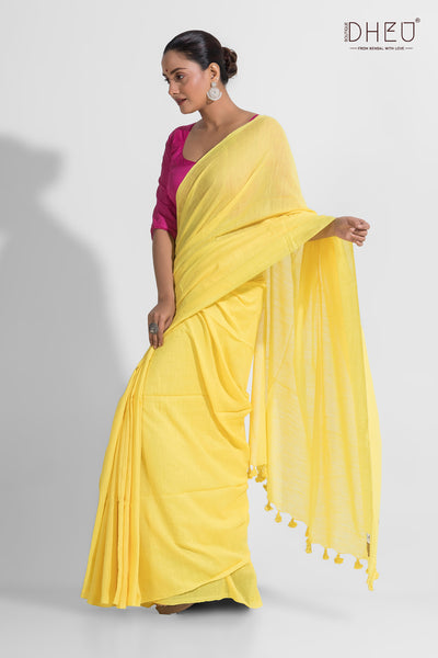 Pure Khadi Molmol Cotton Saree