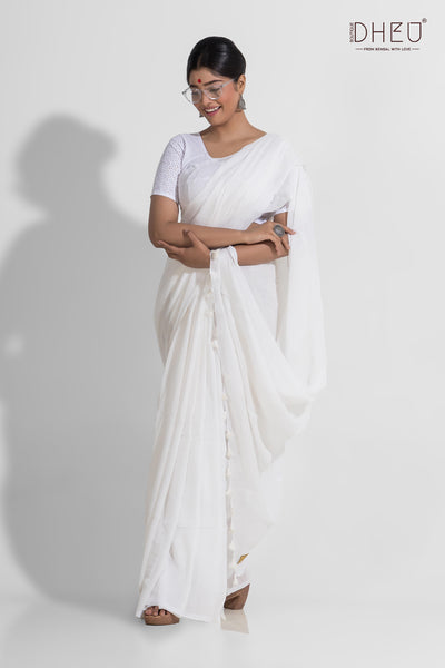 Pure Khadi Molmol Cotton Saree