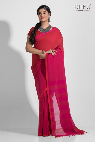 Gomti-Pure Khadi Molmol Cotton Saree