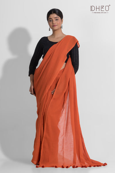 Aarna-Pure Khadi Mulmul Cotton Saree