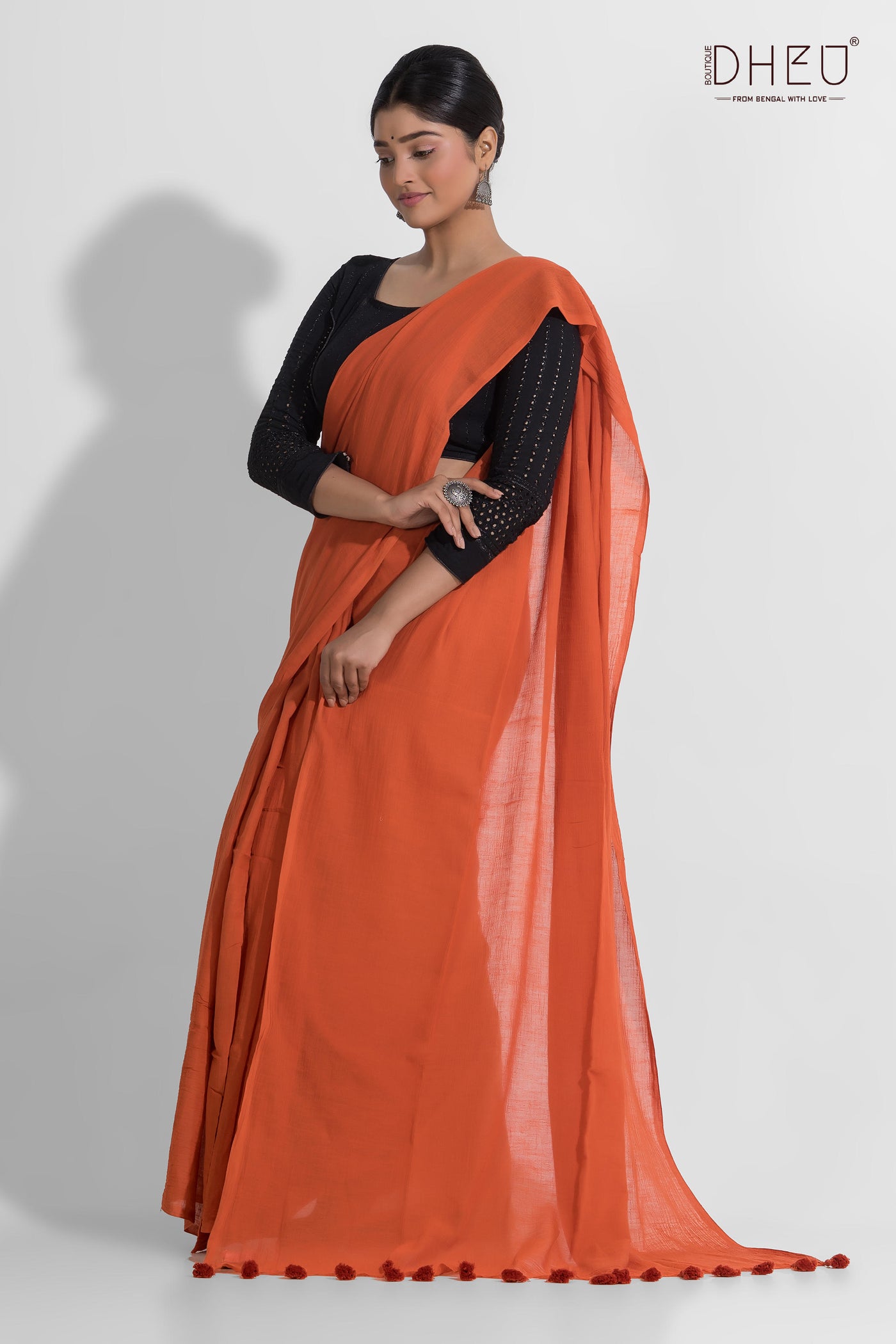 Aarna-Pure Khadi Mulmul Cotton Saree