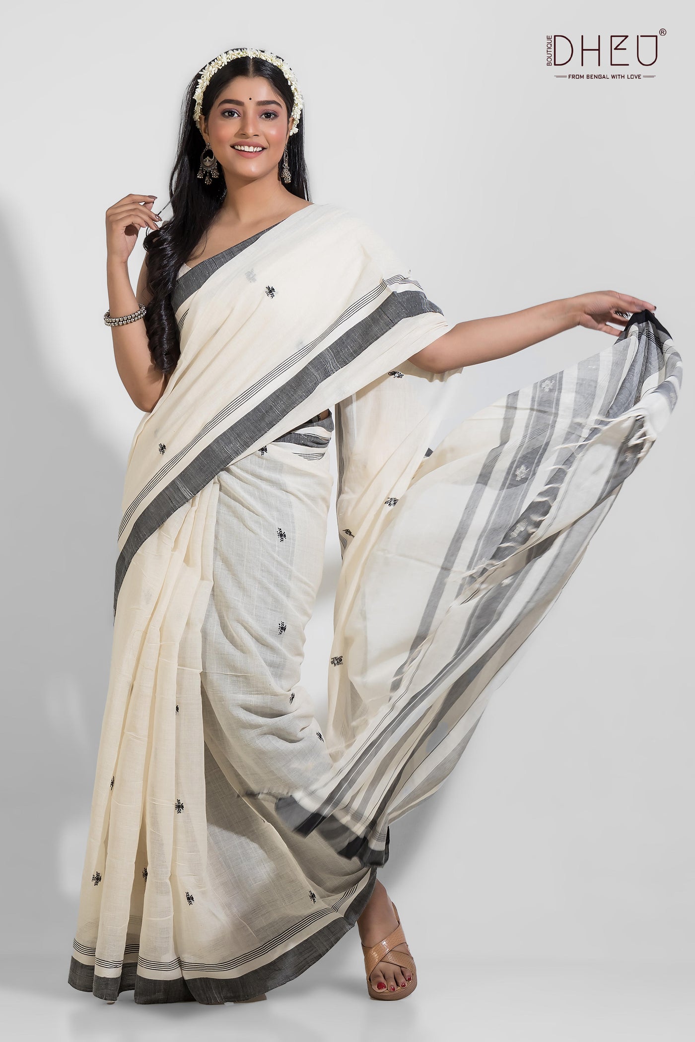 Ravi-Pure Khadi Saree