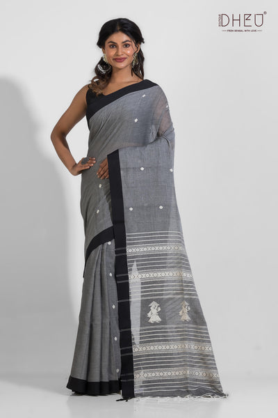 Pure Khadi Cotton Saree (With Handloom Mark Certified)