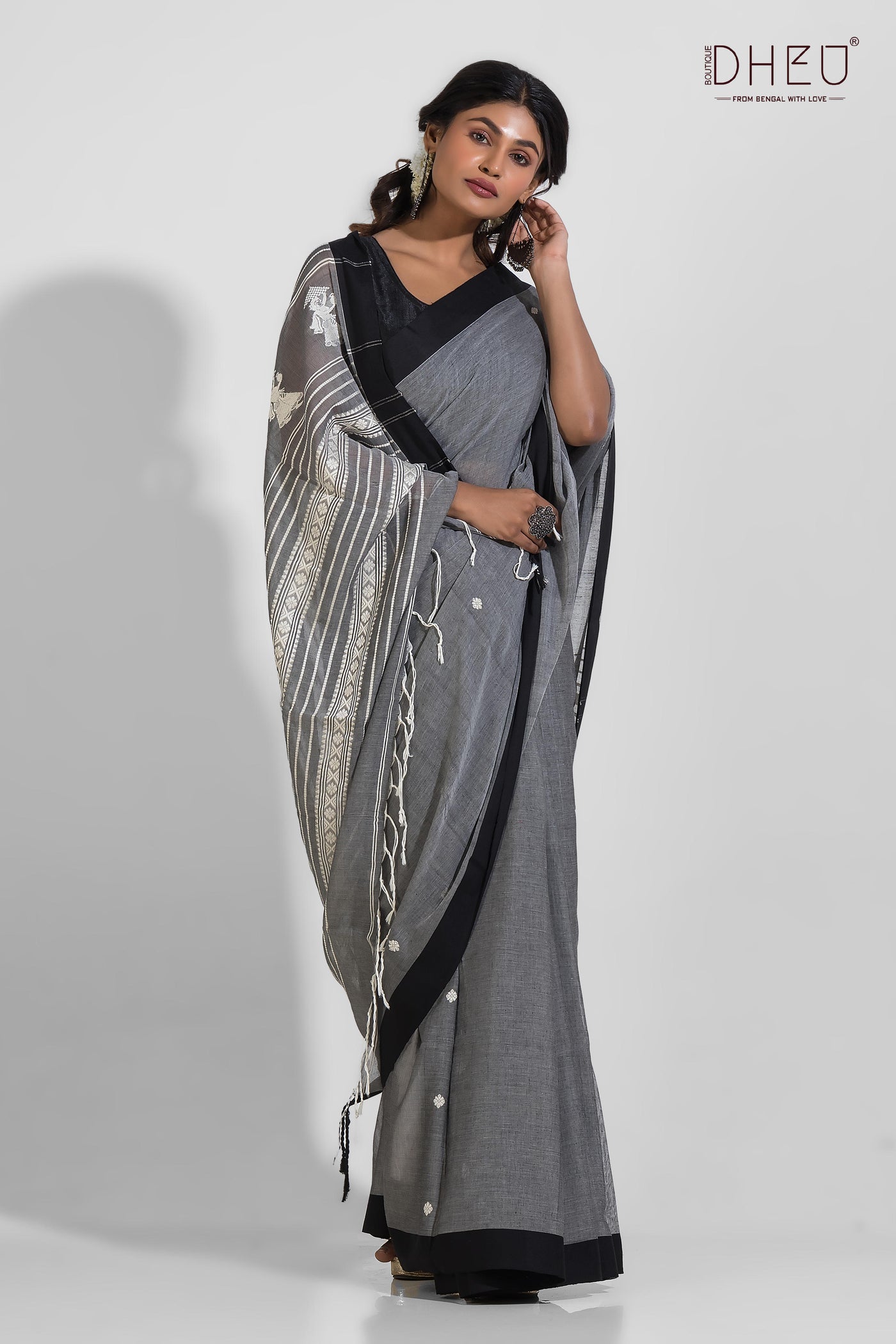 Pure Khadi Cotton Saree (With Handloom Mark Certified)