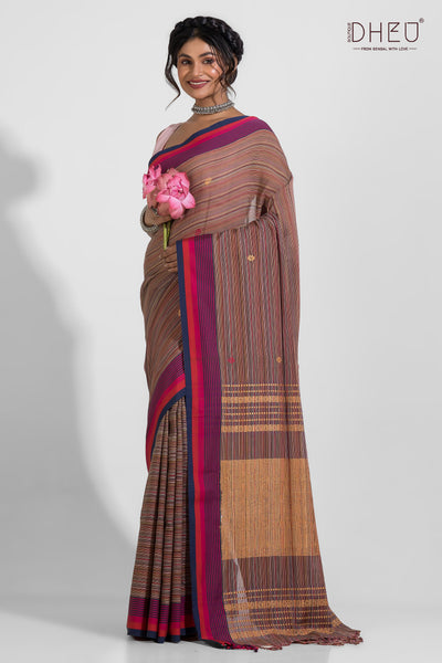 Pure Khadi Cotton Saree (With Handloom Mark Certified)