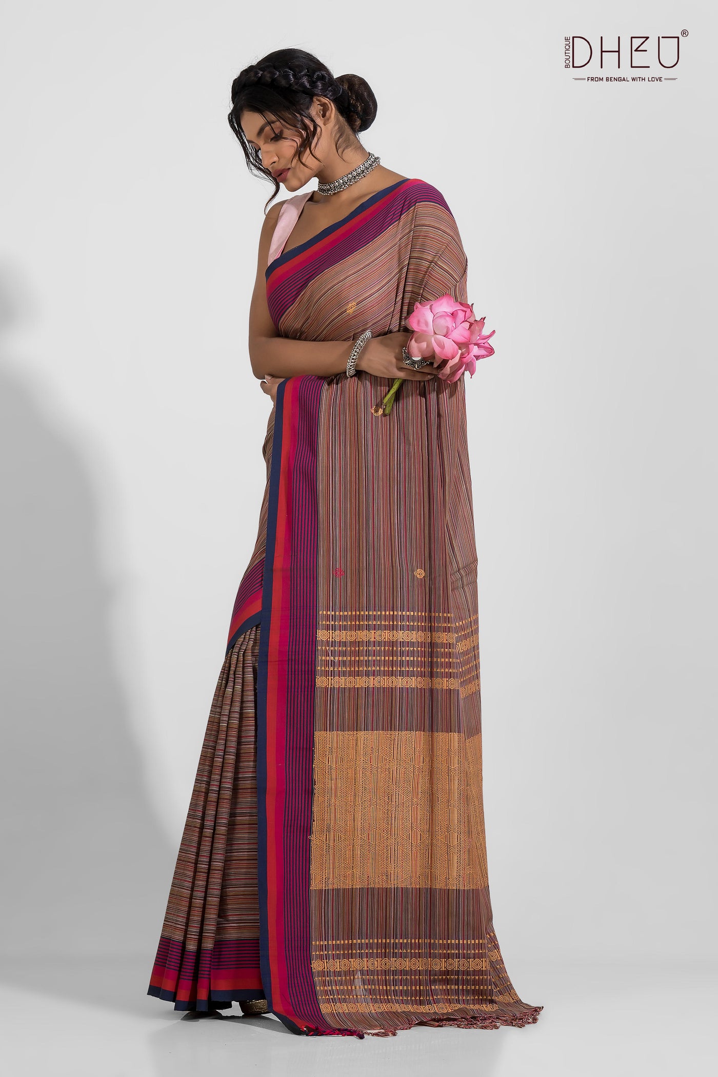 Pure Khadi Cotton Saree (With Handloom Mark Certified)