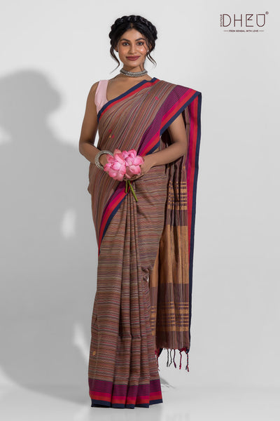 Pure Khadi Cotton Saree (With Handloom Mark Certified)