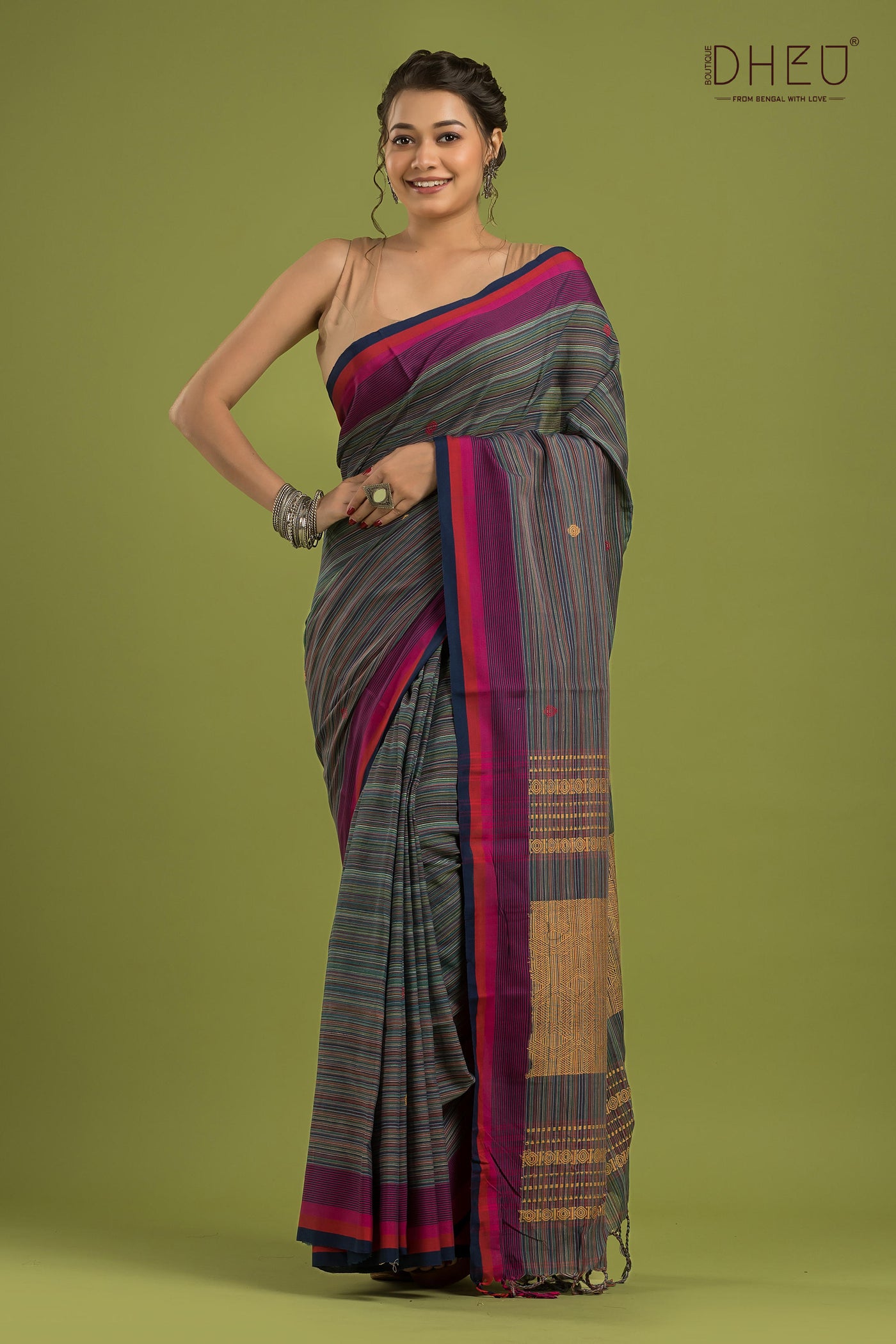 Pure Khadi Cotton Saree (With Handloom Mark Certified)