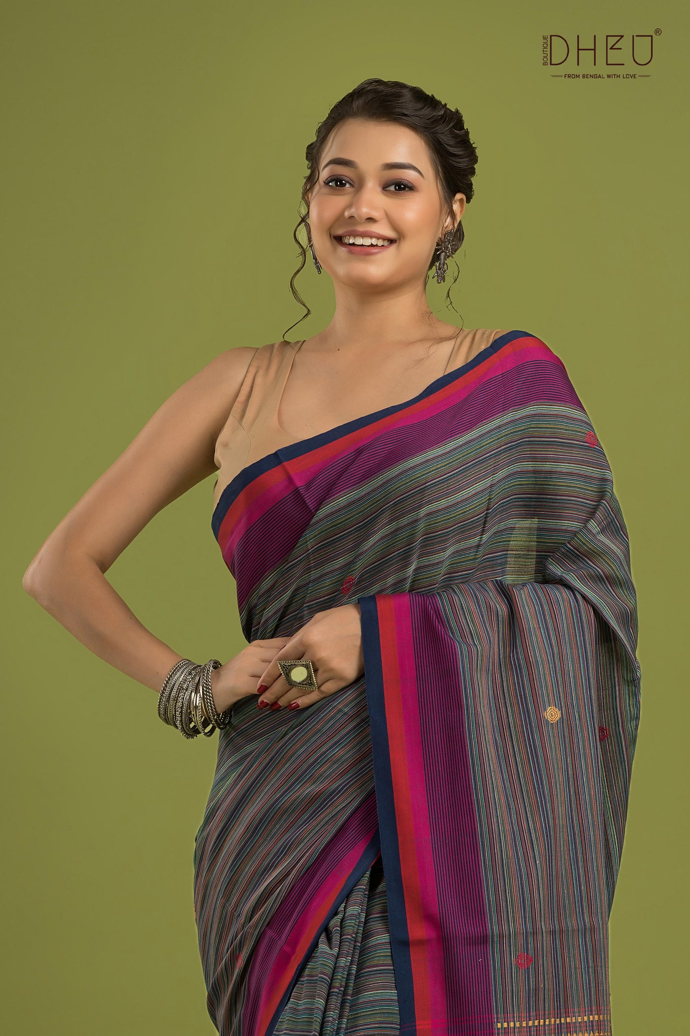 Pure Khadi Cotton Saree (With Handloom Mark Certified)