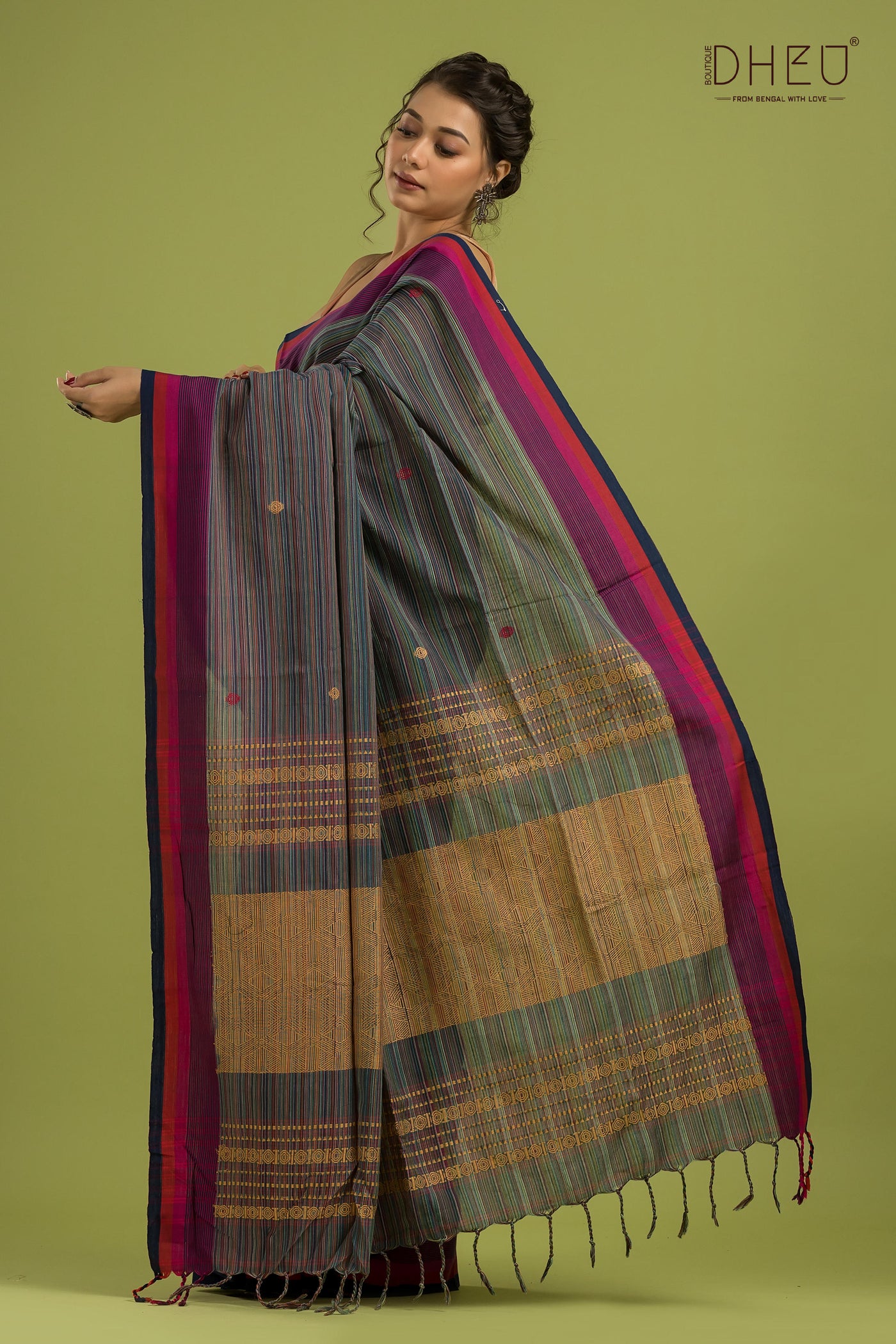 Pure Khadi Cotton Saree (With Handloom Mark Certified)