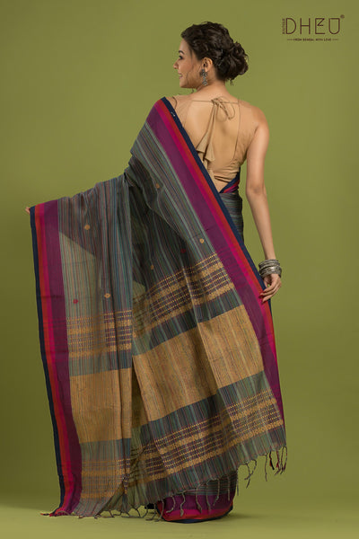 Pure Khadi Cotton Saree (With Handloom Mark Certified)