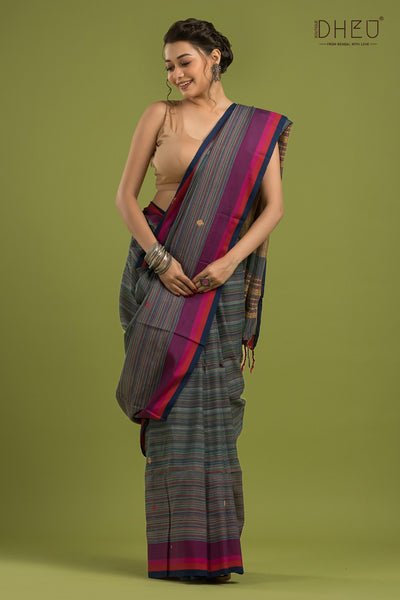 Pure Khadi Cotton Saree (With Handloom Mark Certified)