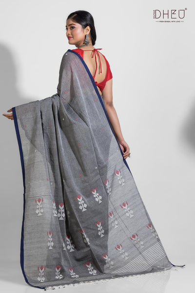 Brahmani - Pure Khadi Jamdani Saree