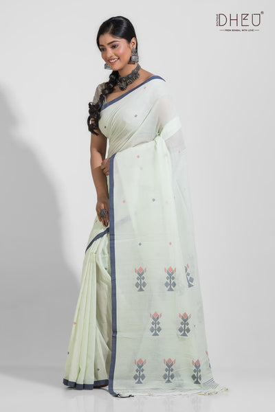 Gosthani - Pure Khadi Jamdani Tangail Saree