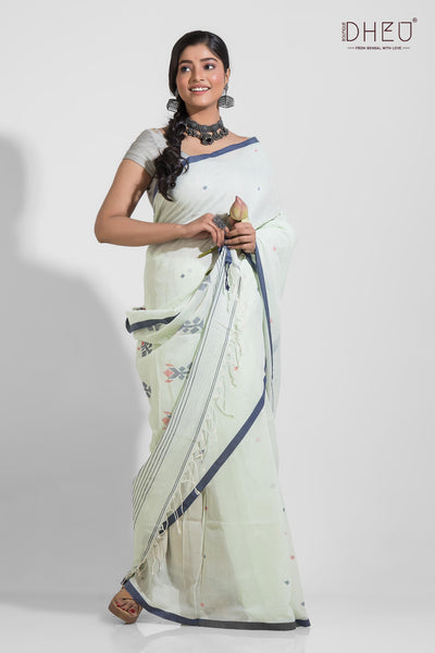 Gosthani - Pure Khadi Jamdani Tangail Saree