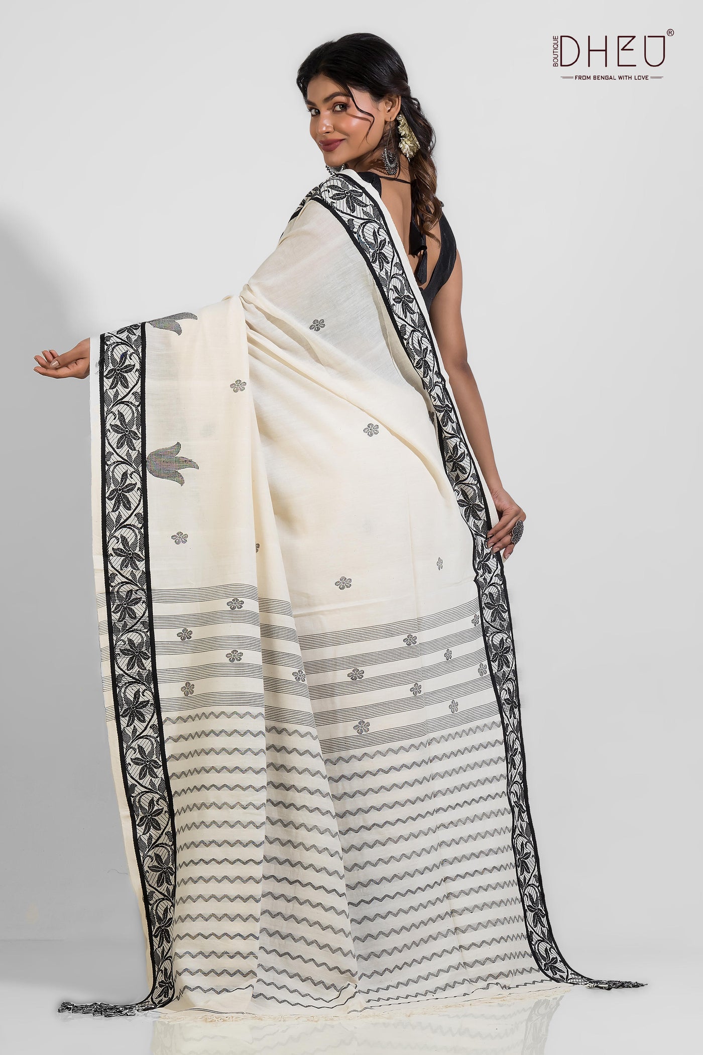 Bhima - Pure Khadi Jamdani Tangail Saree