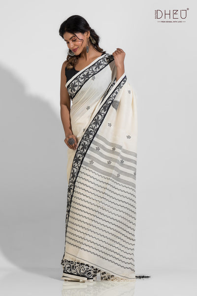 Bhima - Pure Khadi Jamdani Tangail Saree