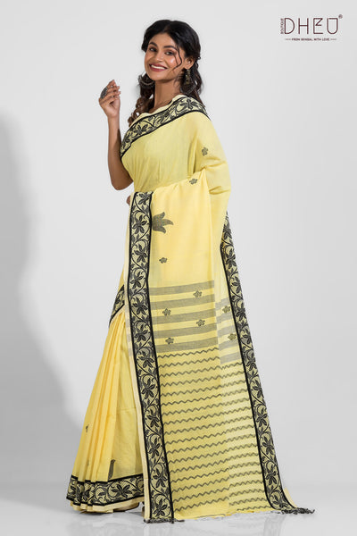 Sharda - Pure Khadi Jamdani Tangail Saree